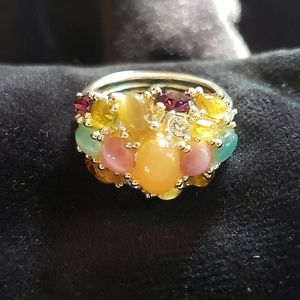 Multi colored stones ring. Size 9